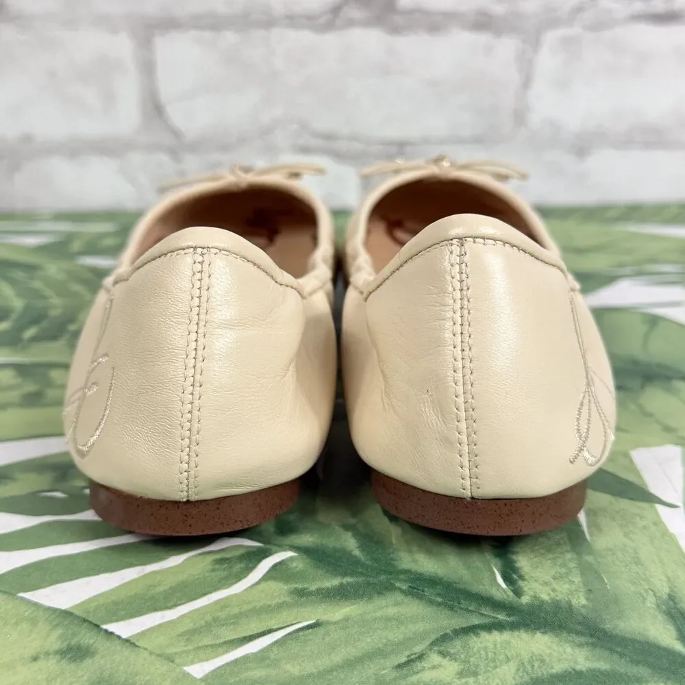 SAM EDELMAN NEW Felicia Ivory Leather Ballet Flat - Picture 9 of 16